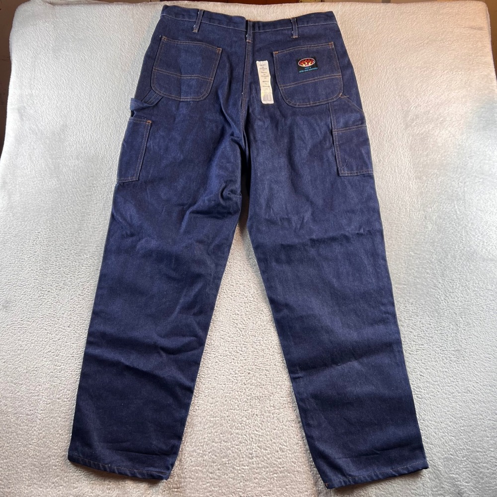 Rasco FR Mens 36x30 Flame Resistant Carpenter Pants Indigo Denim FRC1212 HRC 2